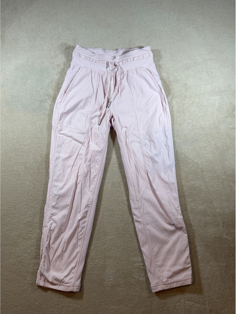 Lululemon Dance Studio Pants Pink Size 2/4 Drawstring Straight Leg